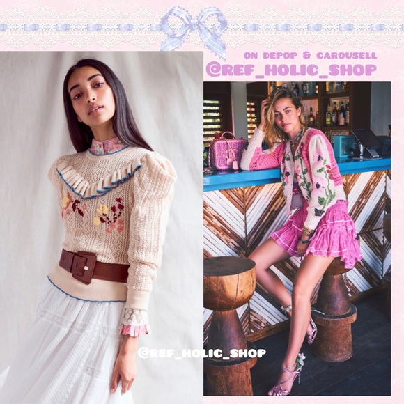 LoveShackFancy Rennley Sweater/Flossie Cardigan - Picture 2 of 11